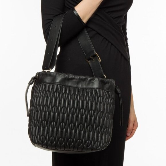 Furla Caos Quilted Leather Bucket Bag - Picture 2 of 7